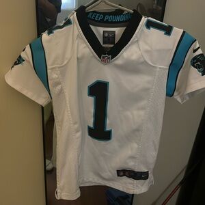 Official Panthers NFL Jersey. Great jersey just too small for me.